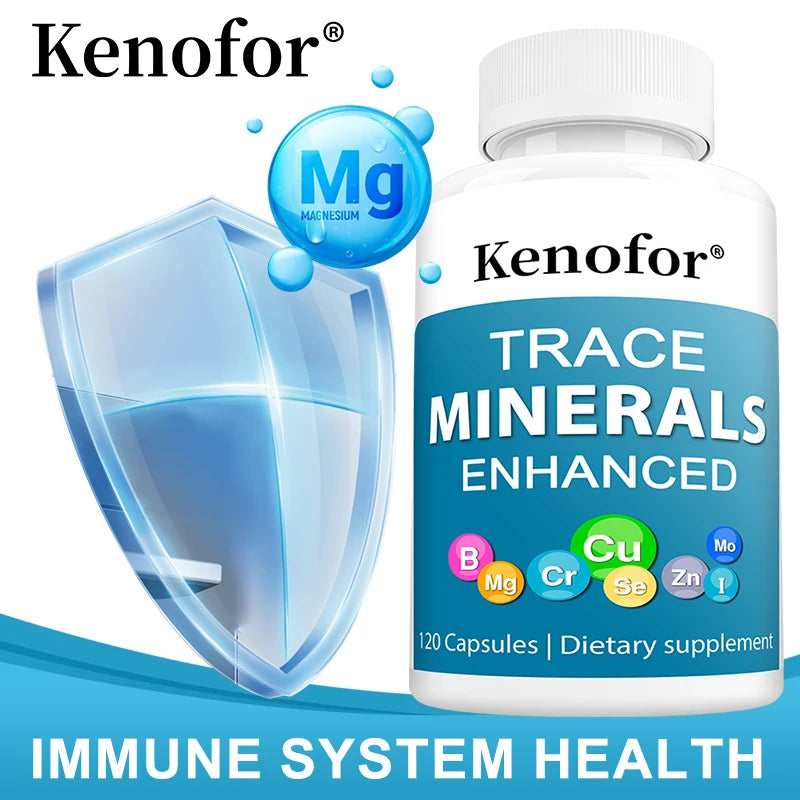 Multimineral Supplement Complex with Copper,  Zinc, Selenium, Boron for Immune, Skin,  Bone, Support - 120 Capsules