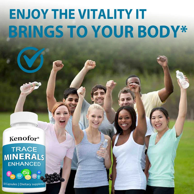 Multimineral Supplement Complex with Copper,  Zinc, Selenium, Boron for Immune, Skin,  Bone, Support - 120 Capsules