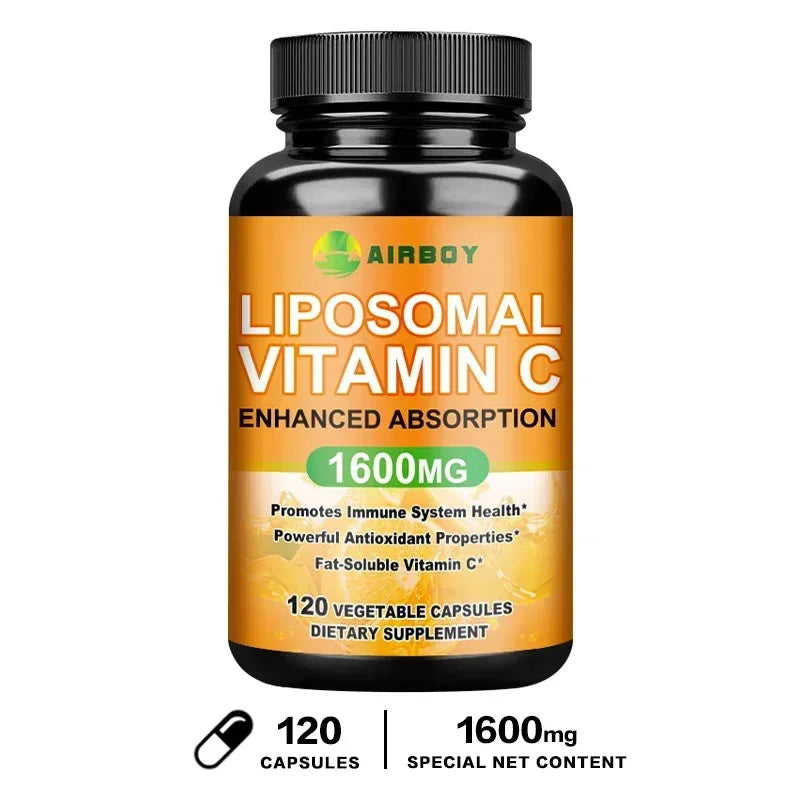 Liposomal Vitamin C Supplement - Promotes Collagen Production, Powerful Antioxidant, Immune Support