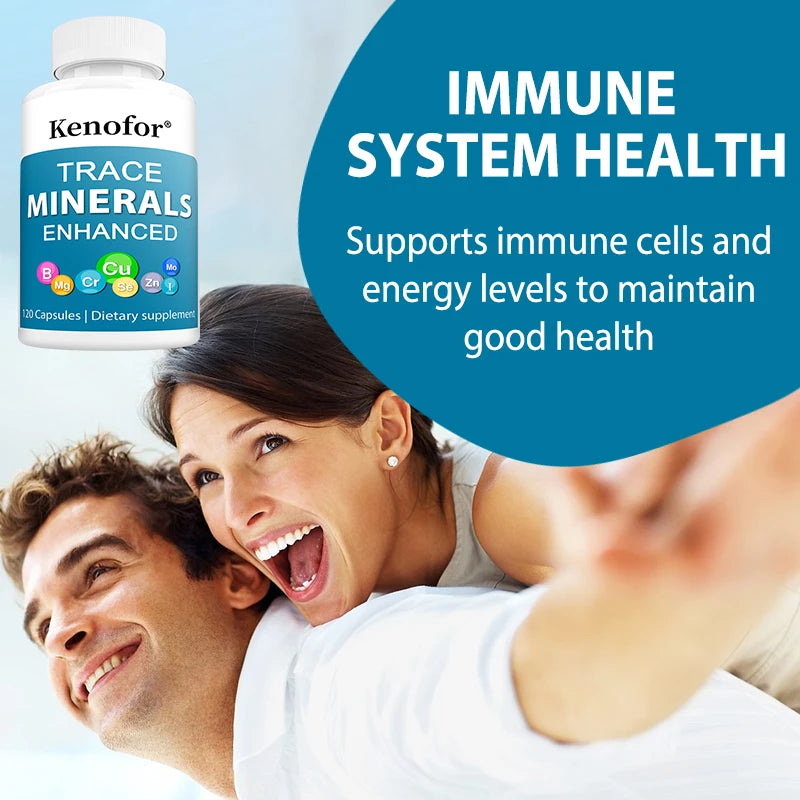 Multimineral Supplement Complex with Copper,  Zinc, Selenium, Boron for Immune, Skin,  Bone, Support - 120 Capsules