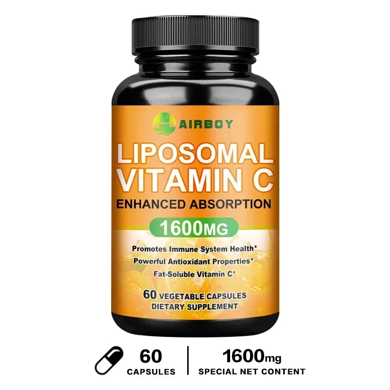 Liposomal Vitamin C Supplement - Promotes Collagen Production, Powerful Antioxidant, Immune Support