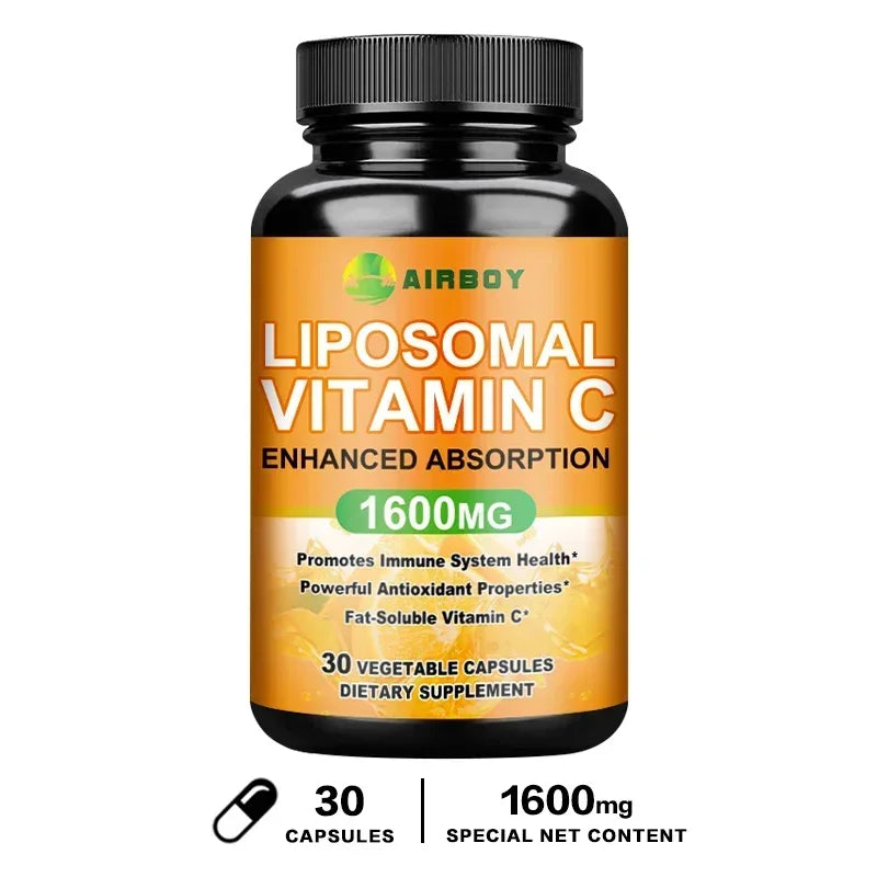 Liposomal Vitamin C Supplement - Promotes Collagen Production, Powerful Antioxidant, Immune Support
